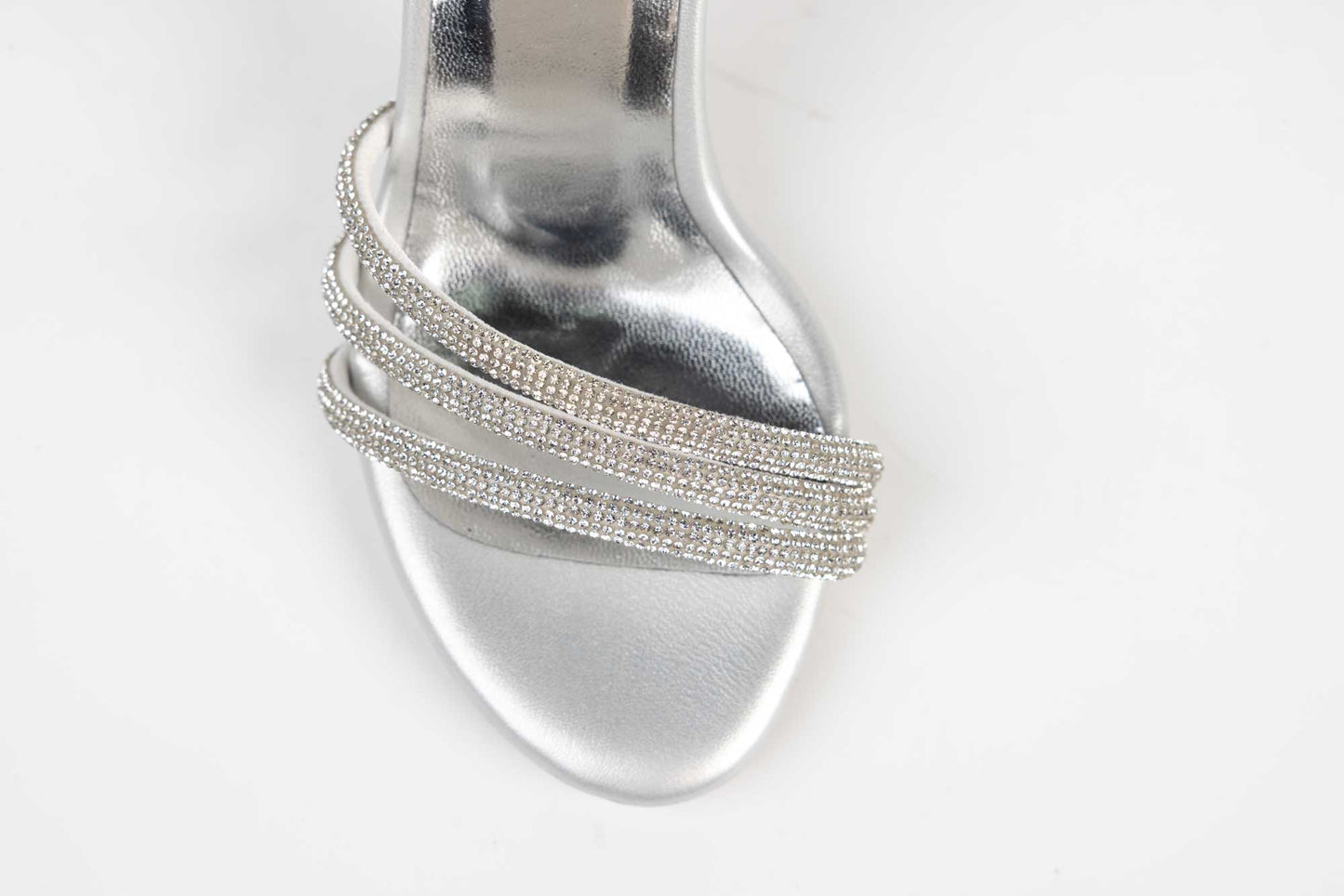 Women's eco-leather sandals KARIN 503 silver box