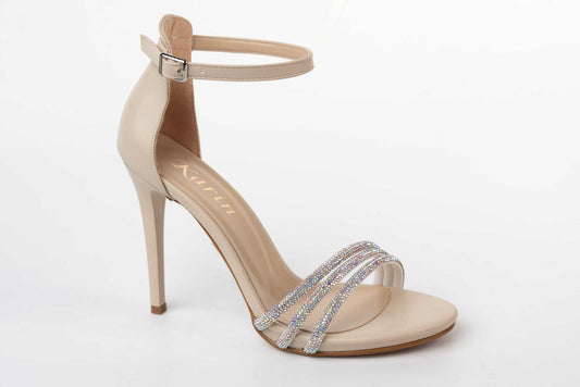 Sandale dama din piele eco KARIN 6700 crem