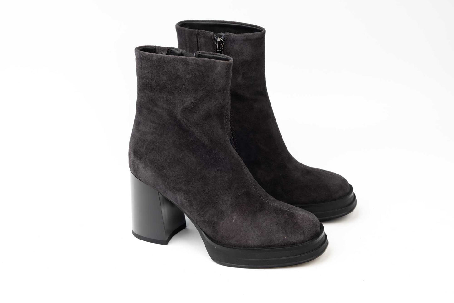 Women's casual natural leather boots JOSE SIMON 5182 Gray vel