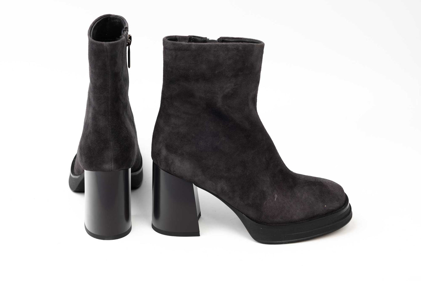 Women's casual natural leather boots JOSE SIMON 5182 Gray vel