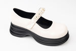 Pantofi dama piele naturală FORMAZIONE 2312 Crem lac