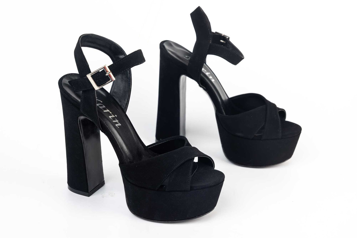 Women's eco-leather sandals KARIN 7171 N velour