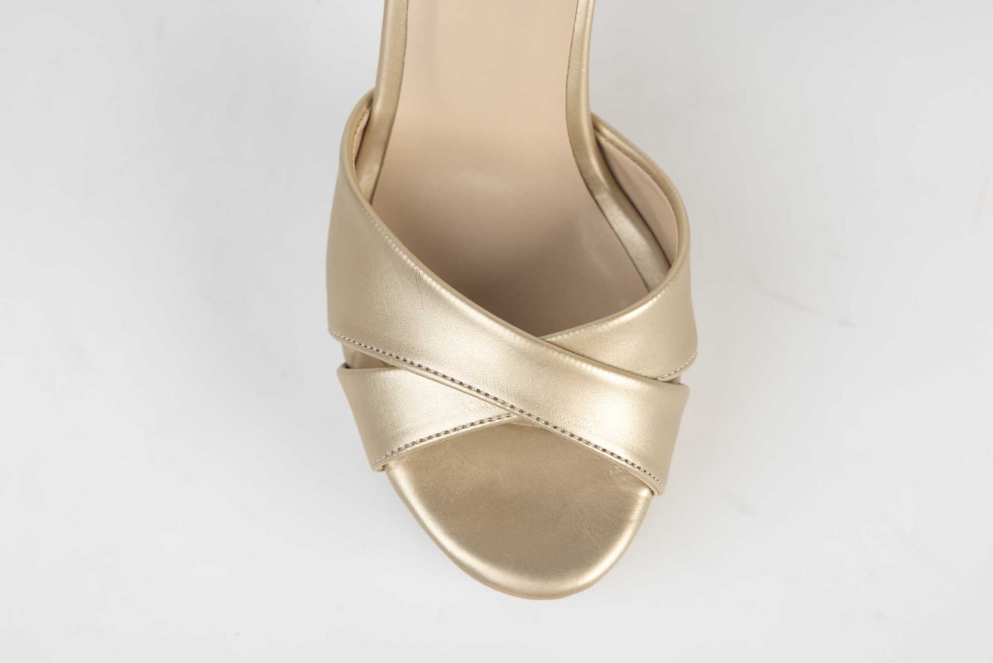 Elegant women's sandals made of eco-leather KARIN 7230 box gold