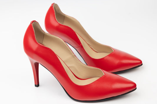 Pantofi dama piele naturală FICOSAN P005 Roșu