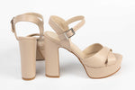 Sandale dama elegante piele ecologica 7230 crem box