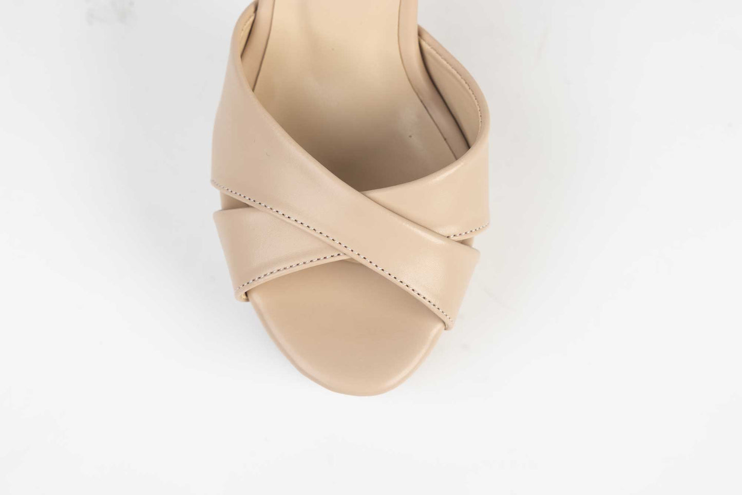 Elegant women's sandals made of eco-leather KARIN 7230 cream box