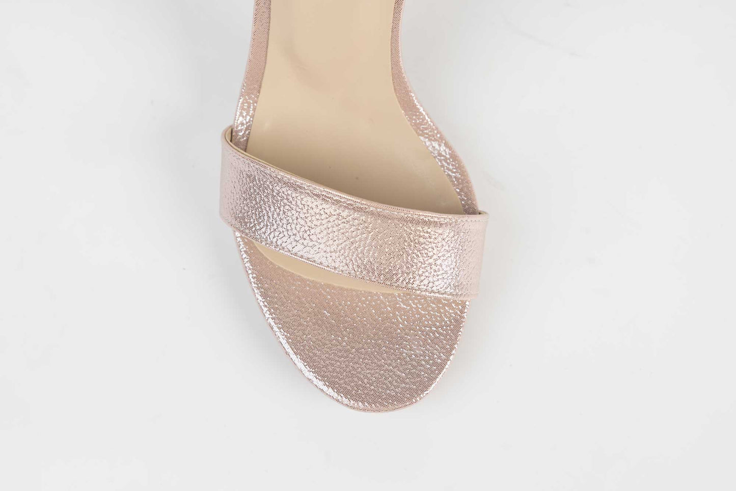 Elegant women's sandals made of eco-leather KARIN 6300 powder croco satin