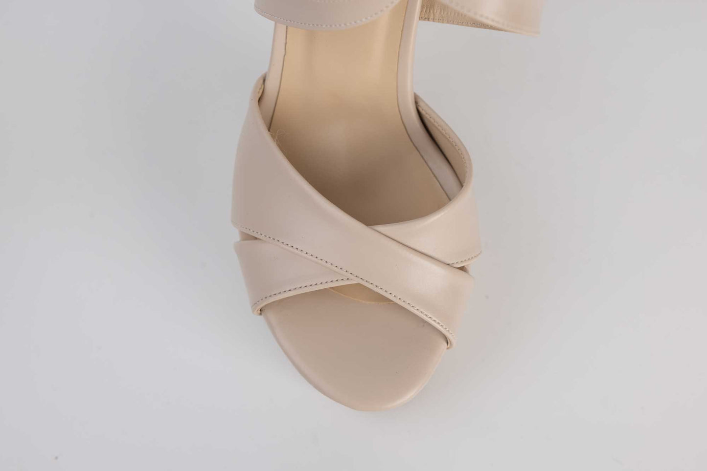 Elegant women's sandals made of eco-leather KARIN 7230-X Box cream
