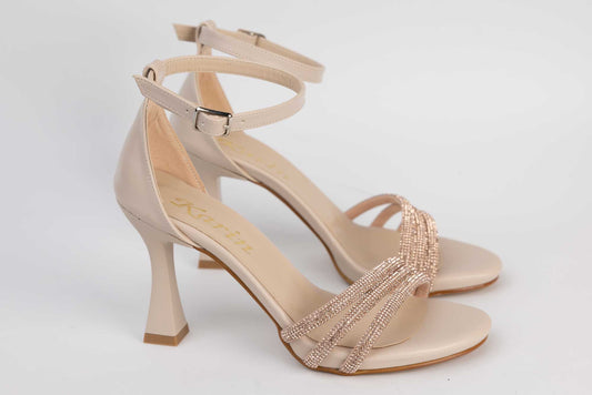 Sandale dama  piele eco KARIN 503 Crem AU