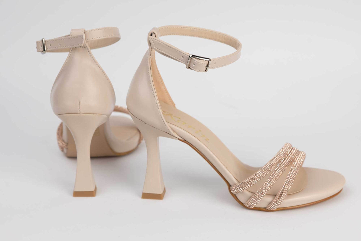 Sandale dama  piele eco KARIN 503 Crem AU