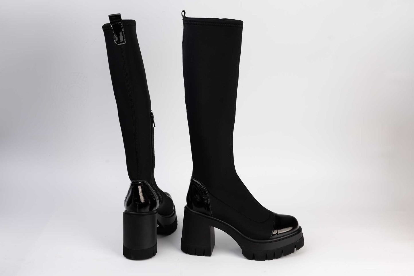 Women's stretch boots PERLA 35571 N stretch lacquer