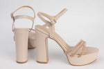 Sandale dama elegante piele ecologica KARIN 7234 Crem AU