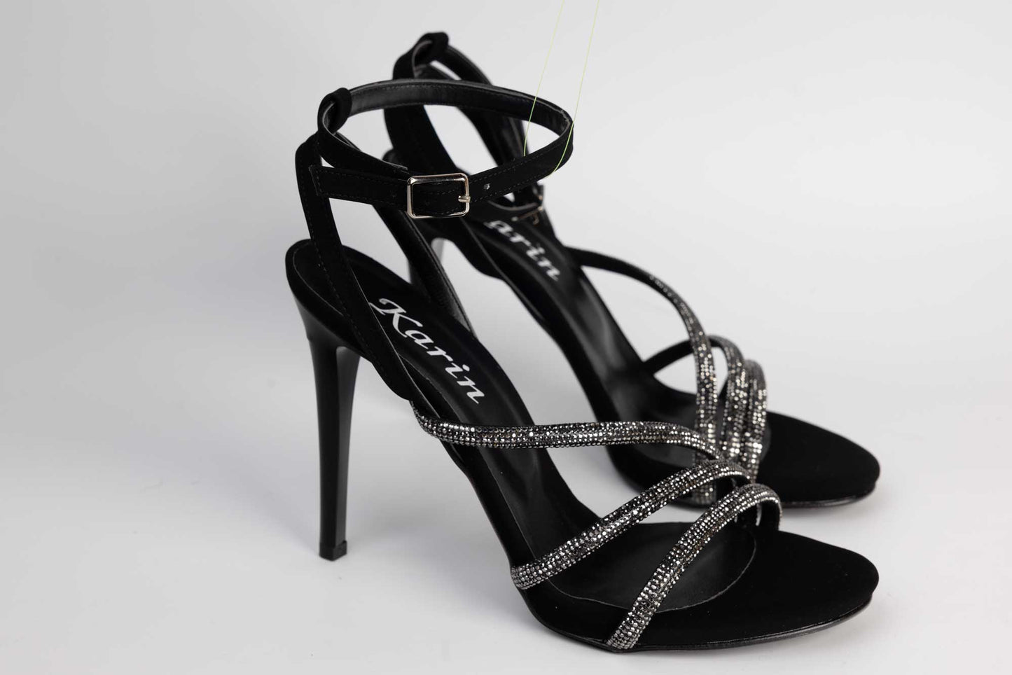 Women's eco-leather sandals KARIN 1998 New silver