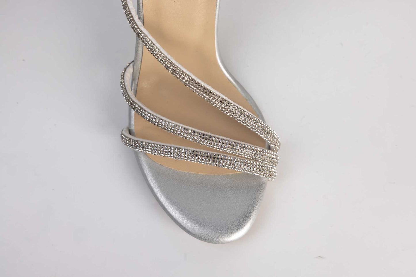 Women's eco-leather sandals KARIN 1998 Box silver