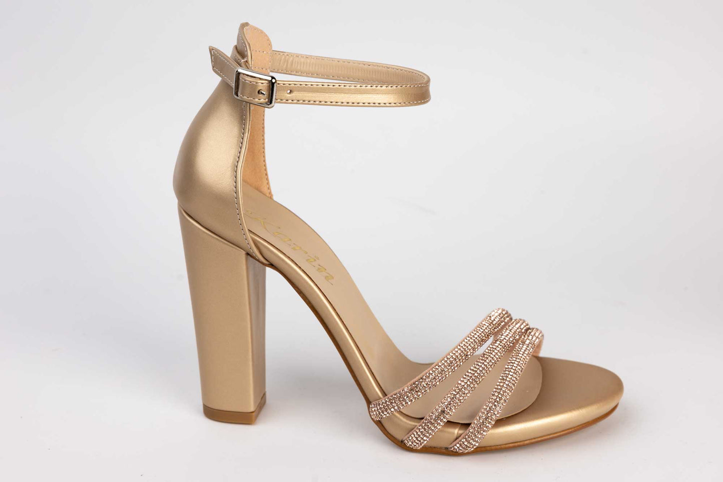 Women's casual sandals made of eco-leather KARIN 6700-1 Gold AU