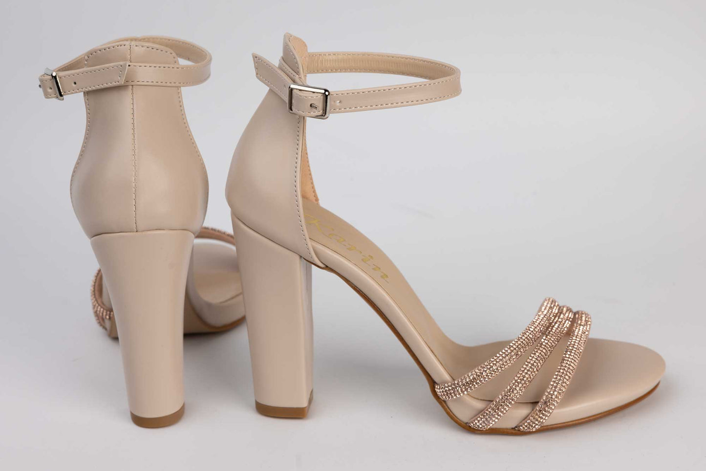 Women's sandals made of eco-leather KARIN 6700-1 Gold AU