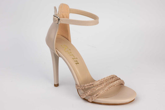 Sandale dama din piele eco KARIN 6700 Crem au