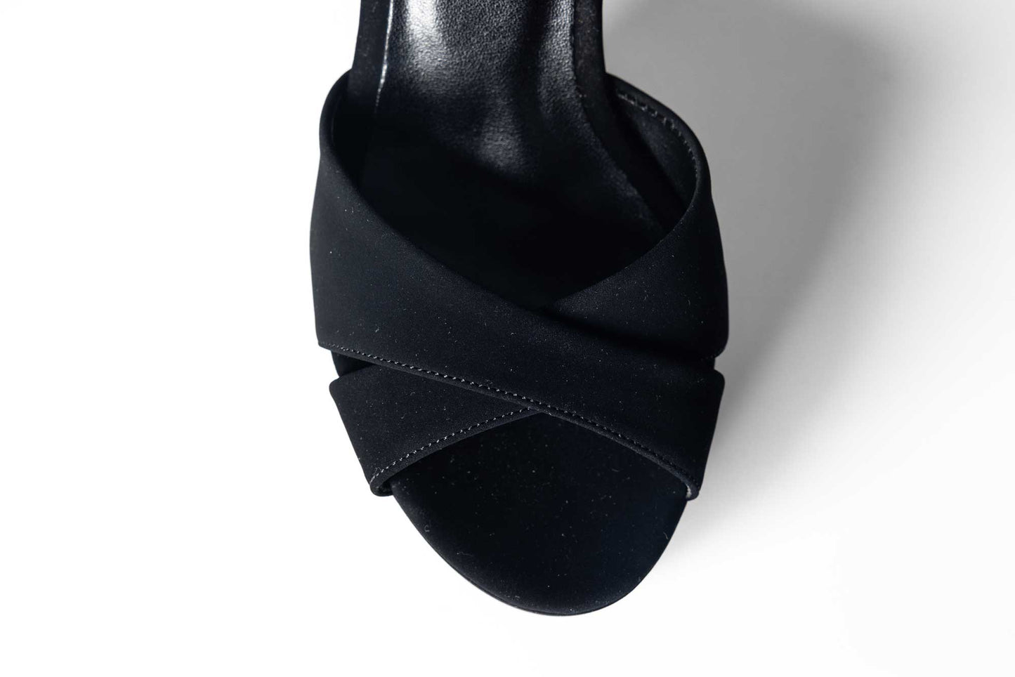 Elegant women's sandals made of eco-leather KARIN 7230-X black velour