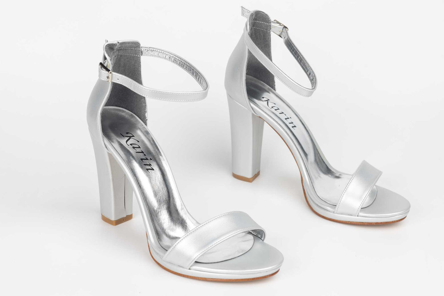 Women's sandals KARIN 6300-1 silver box
