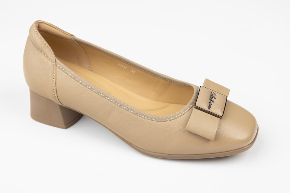 Pantofi dama piele naturală FORMAZIONE 21117 Khaki
