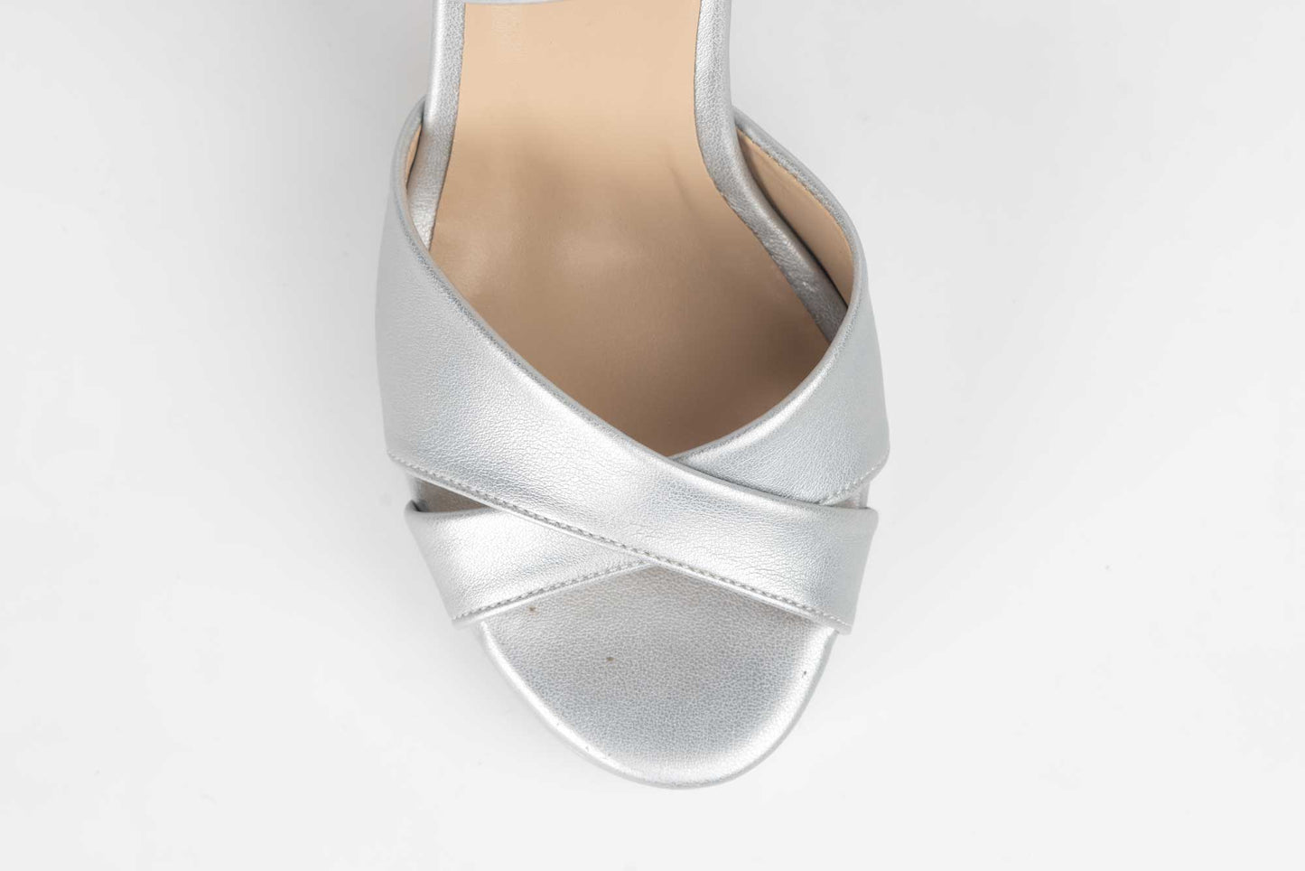 Elegant women's sandals made of eco-leather KARIN 6292 silver