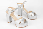 Sandale dama piele eco KARIN 7232 argintiu nova