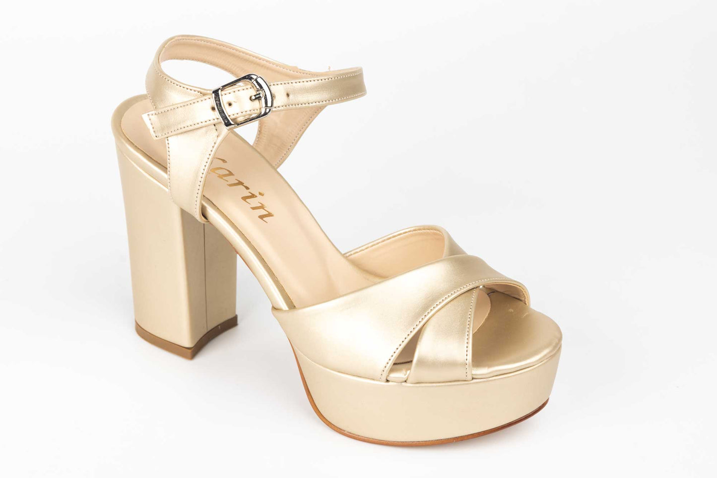 Women's eco leather sandals KARIN 7232 gold nova