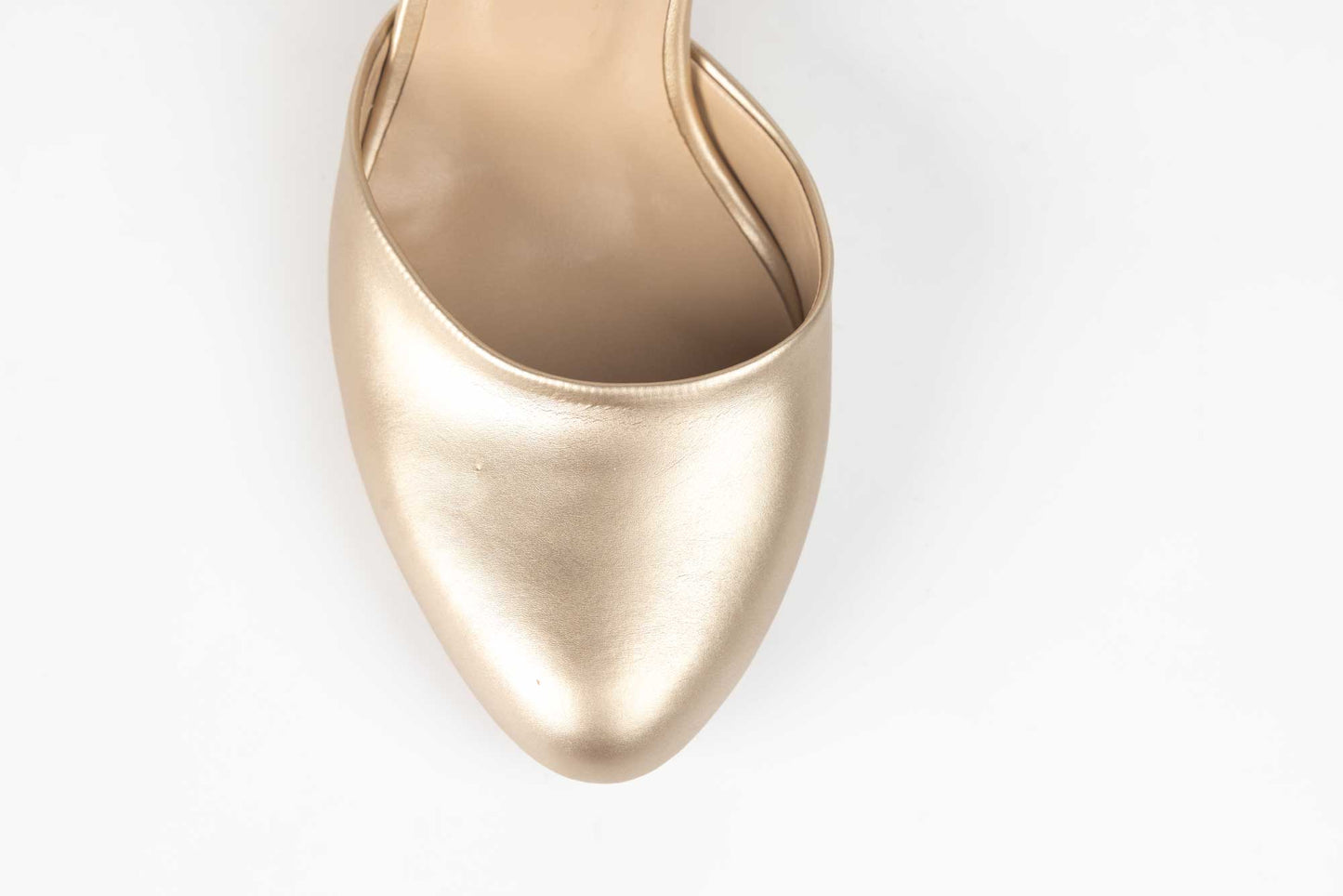 Pantofi dama decupati piele eco  KARIN 81 auriu box