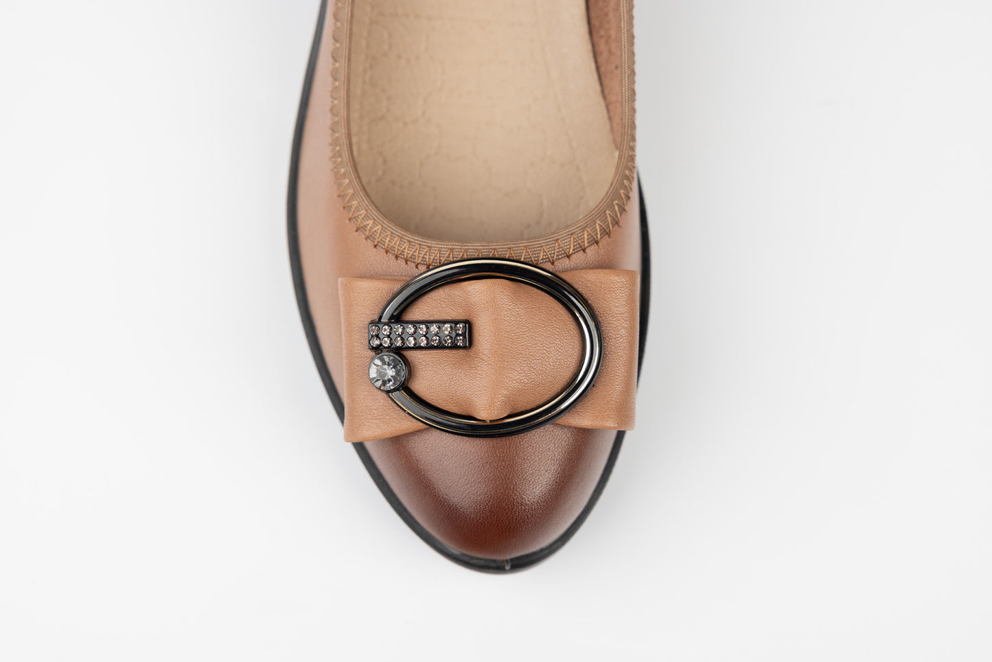 Women's casual genuine leather shoes FORMAZIONE 220711 Apricot