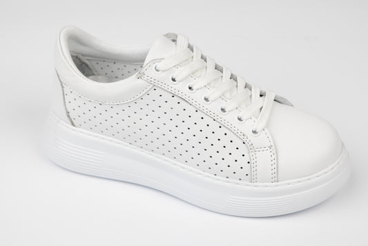 Pantofi casual sport ANNA VIOTI 16-451 Alb perf