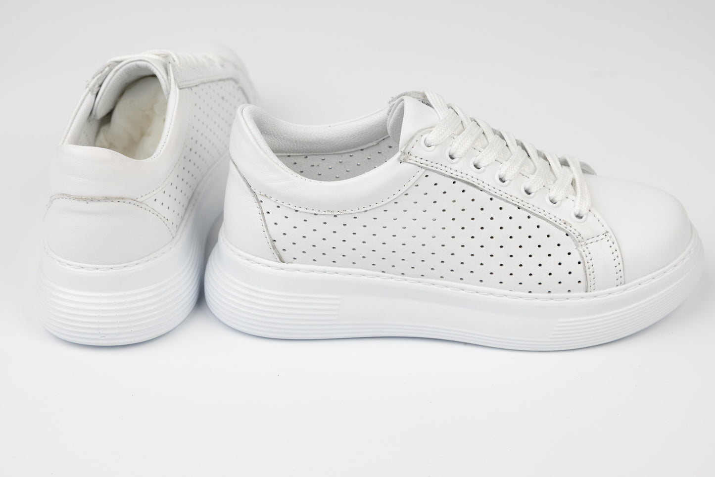 Pantofi casual sport ANNA VIOTI 16-451 Alb perf