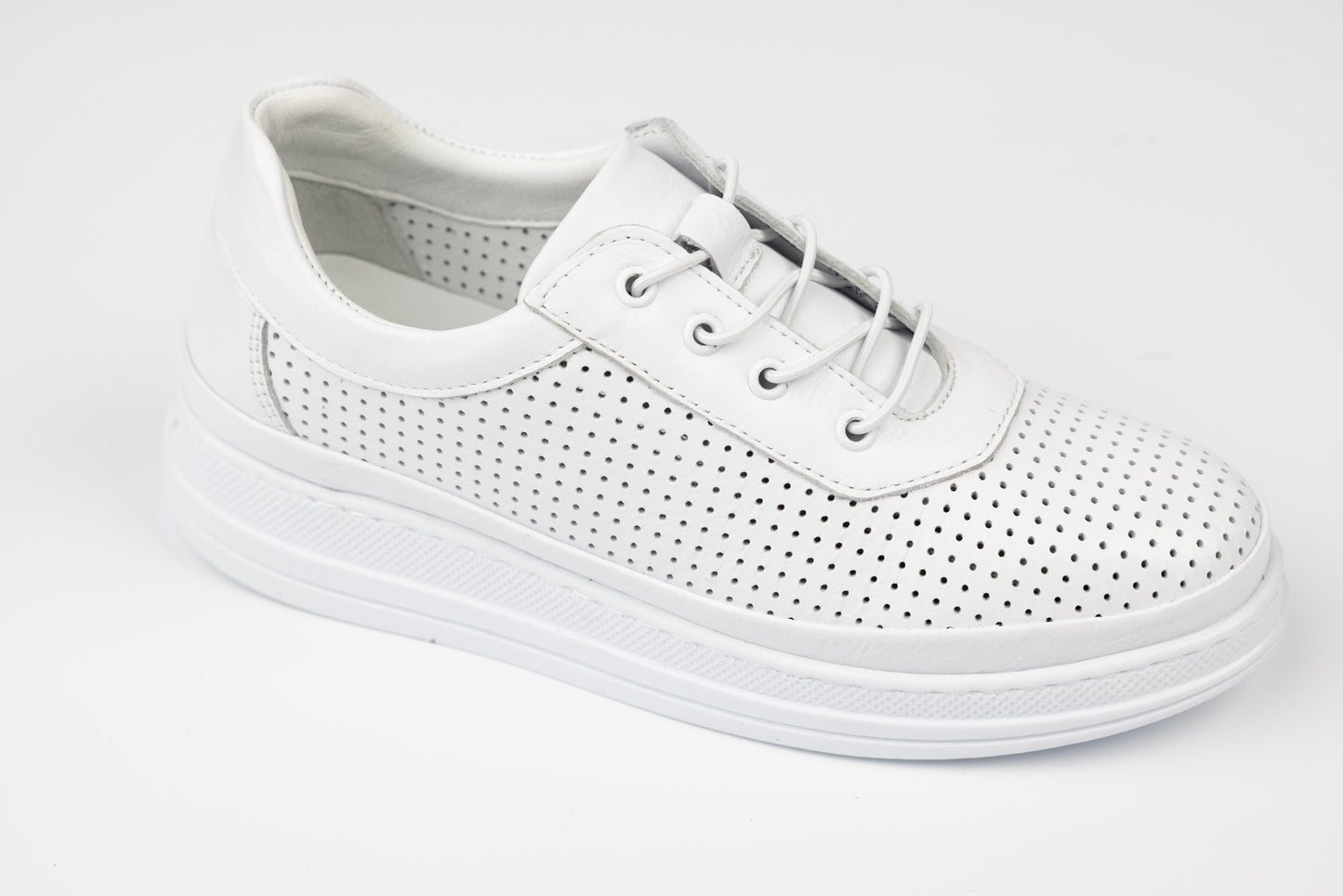 Pantofi casual sport JOHAN 010 Alb perf