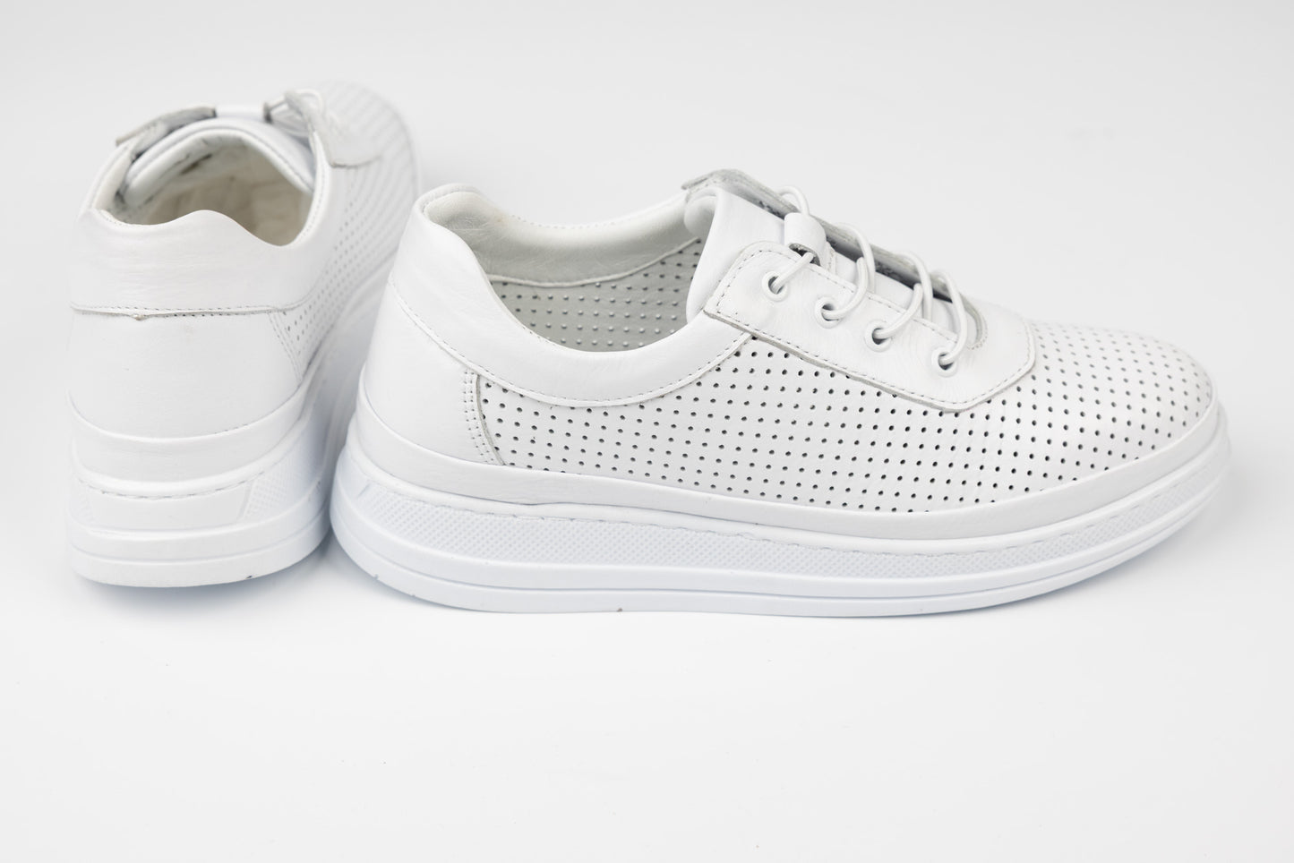 Pantofi casual sport JOHAN 010 Alb perf