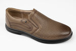 Pantofi barbati piele naturală JOHAN 405-18 Kaki perf