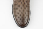 Pantofi barbati piele naturală JOHAN 405-18 Kaki perf