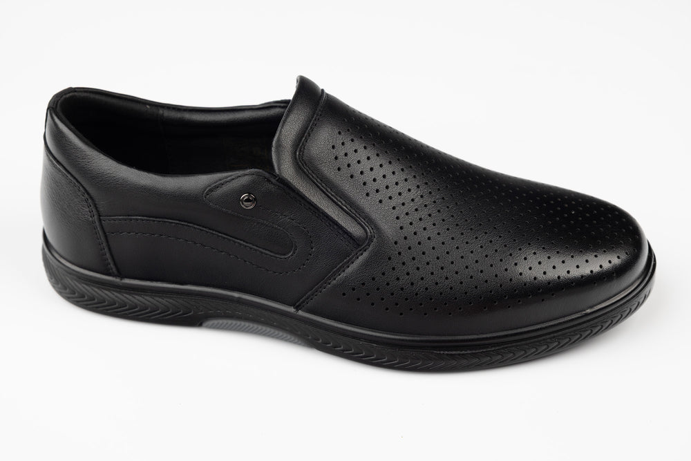 Pantofi barbati piele naturala JOHAN 405-18 N perf