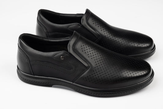 Pantofi barbati piele naturala JOHAN 405-18 N perf