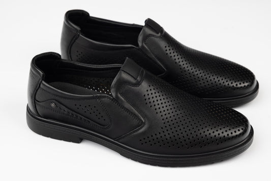 Pantofi barbati piele naturala JOHAN 405-19 N perf
