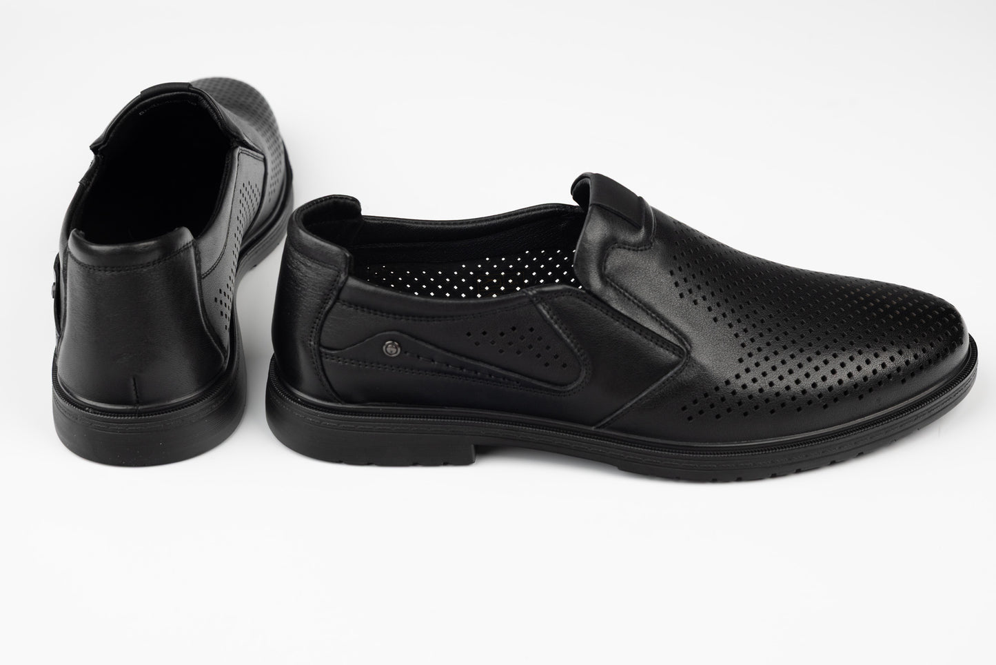 Pantofi barbati piele naturala JOHAN 405-19 N perf