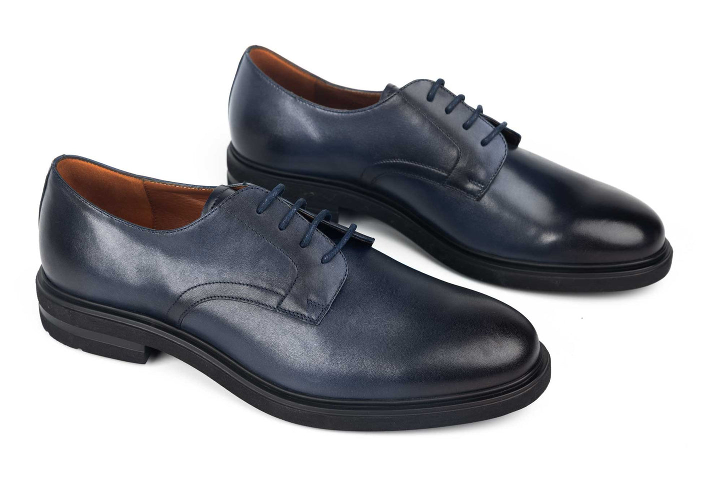 Men's natural leather shoes RIVA 6646 blue