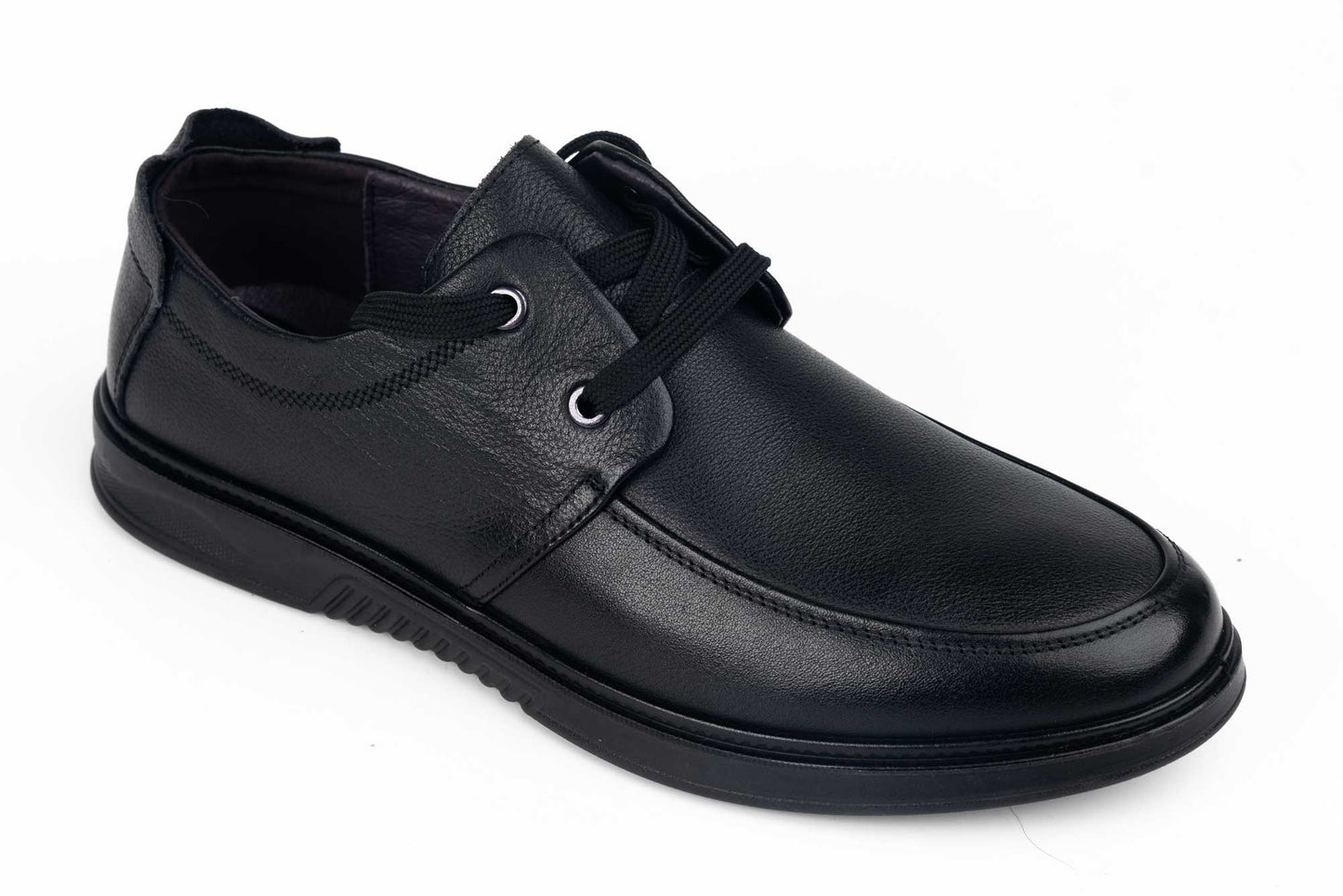 Men's casual shoes made of genuine leather MELS 9051 Black