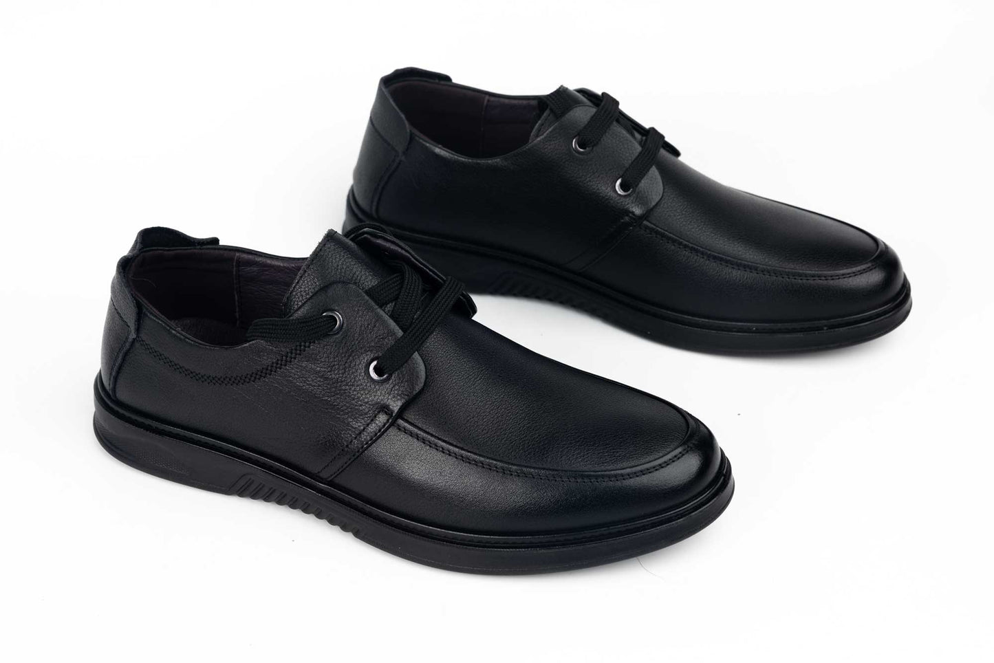 Men's casual shoes made of genuine leather MELS 9051 Black