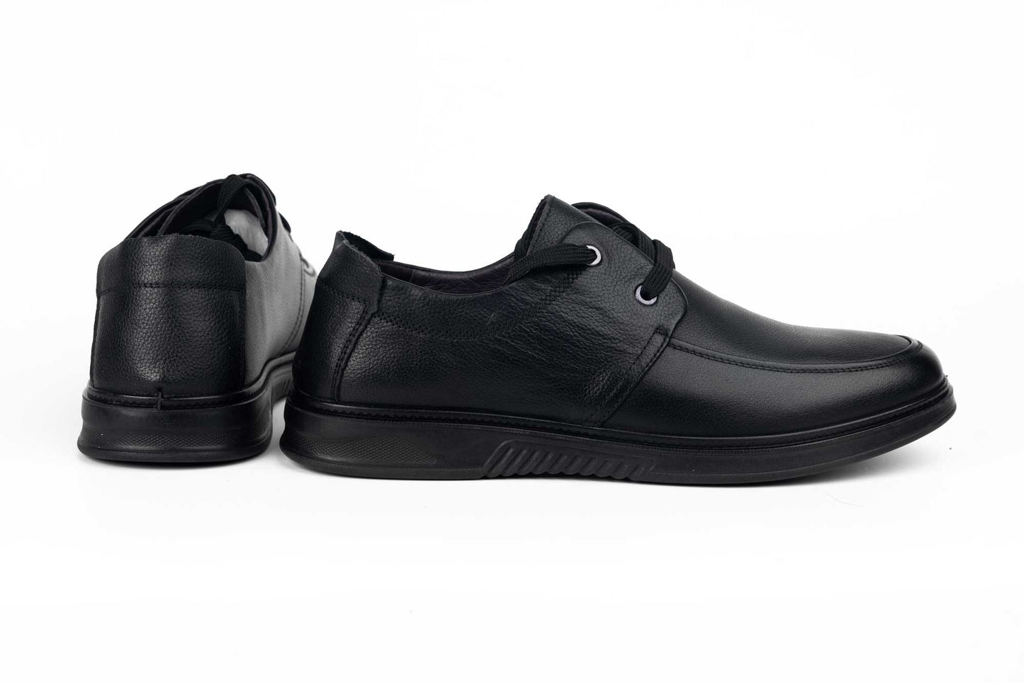 Men's casual shoes made of genuine leather MELS 9051 Black