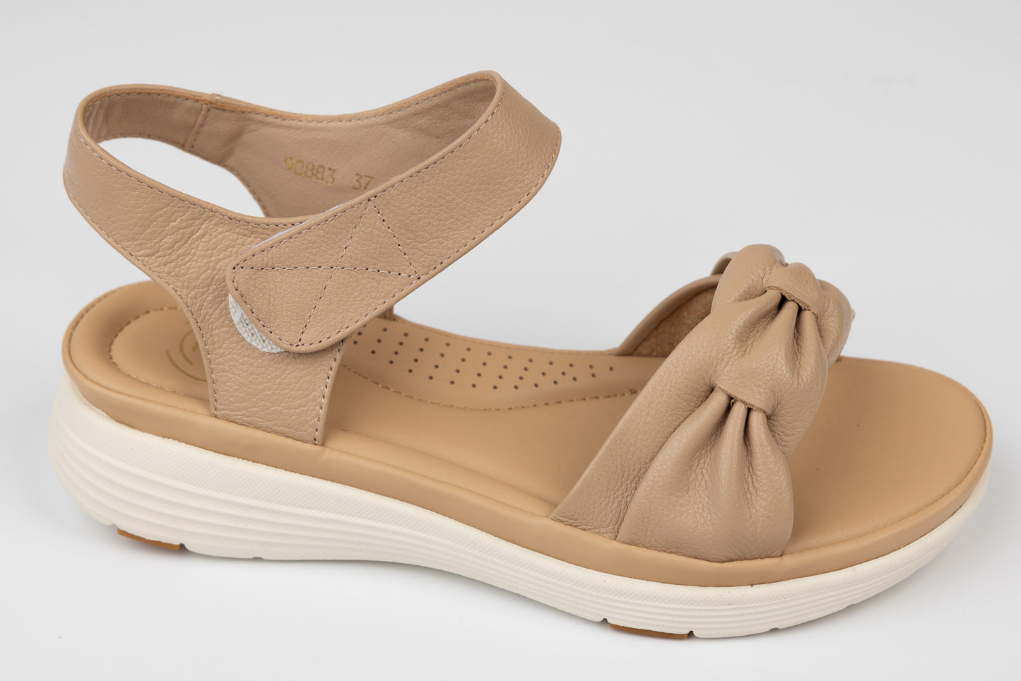 Women's sandals made of genuine leather FORMAZIONE 90883 Apricot