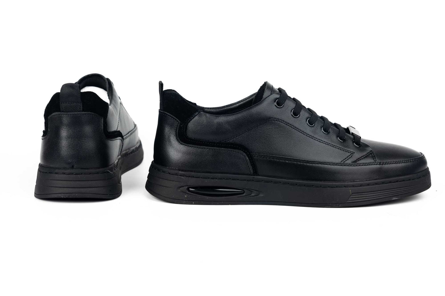 Men's casual shoes made of genuine leather MELS 550 Black