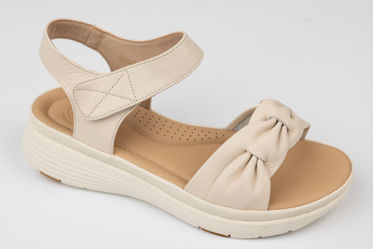 Sandale dama piele naturală FORMAZIONE 90883 Crem