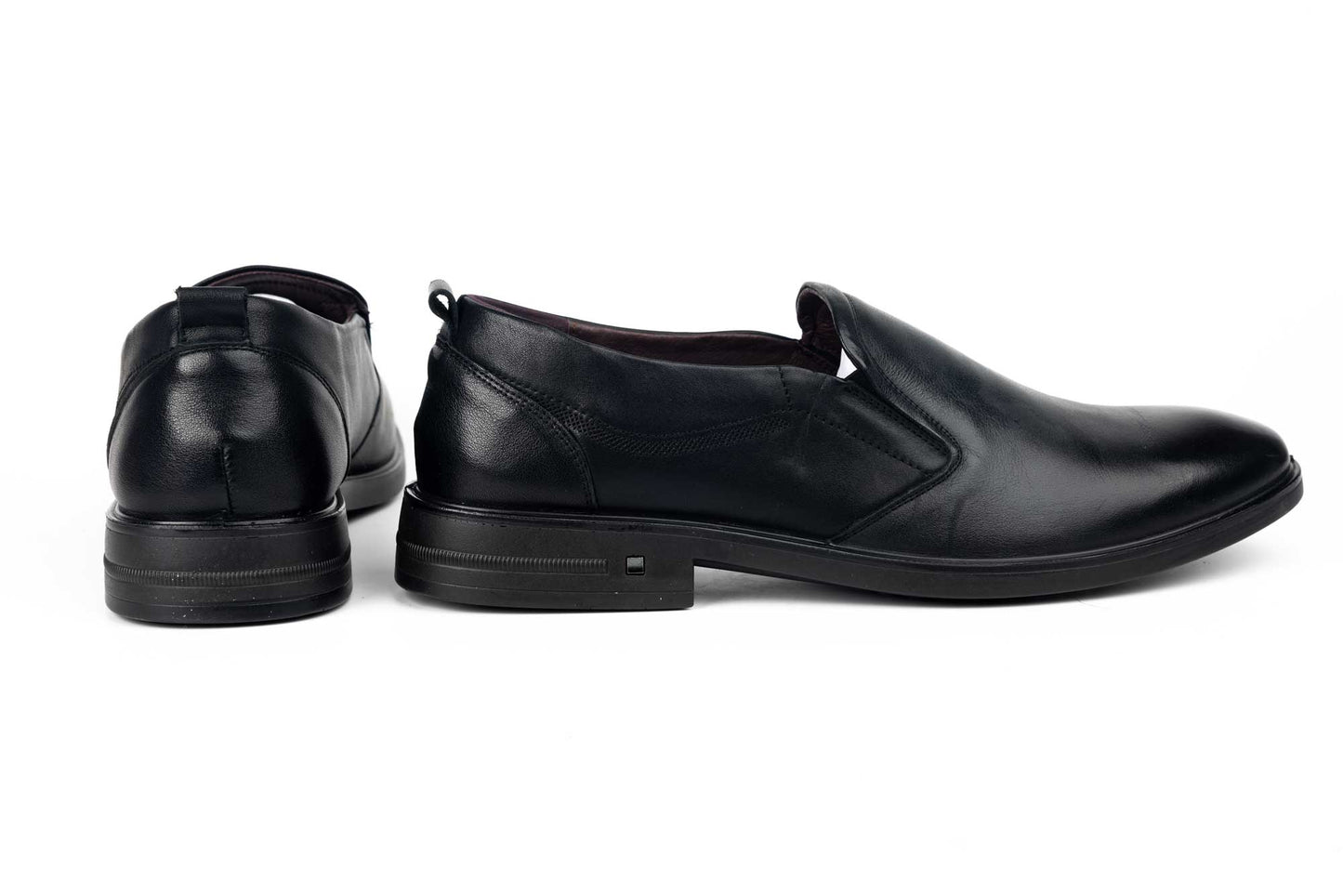 Men's casual shoes XXL genuine leather MELS 007 Black