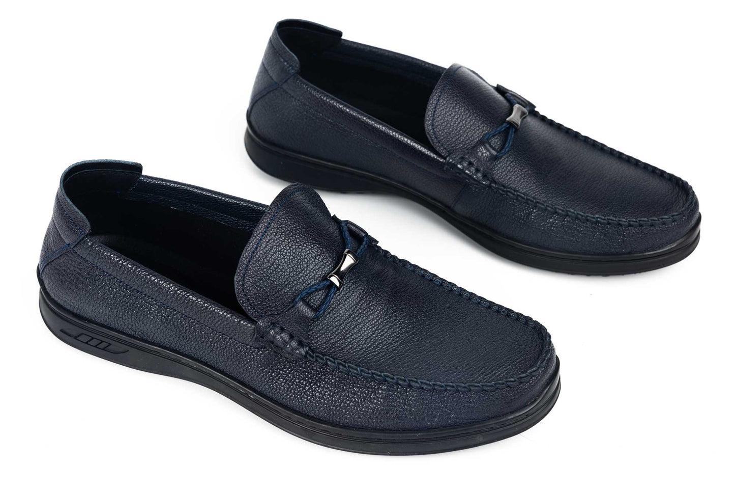 Men's casual shoes made of genuine leather MELS 361-2 blue