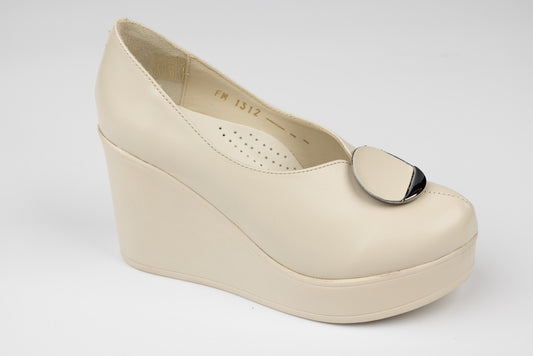 Pantofi dama piele naturală PERLA 1312 Bej box