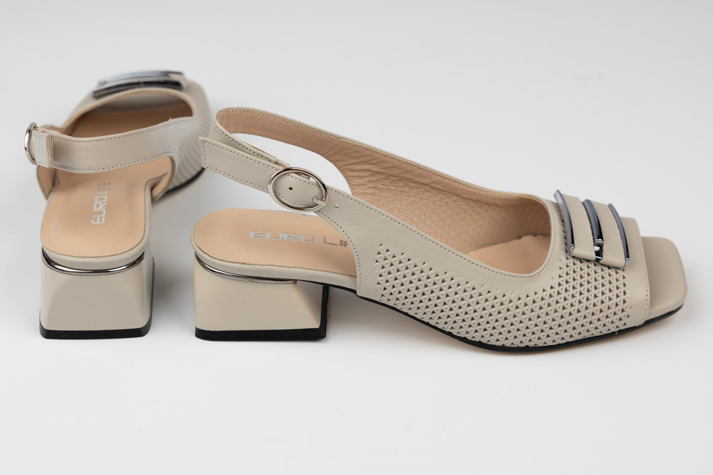 Women's genuine leather sandals LSD 434 Mink